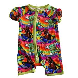 WeiWei Boutique 0-3 Month Scooby Doo Shaggy Bamboo Shortie Zippy New